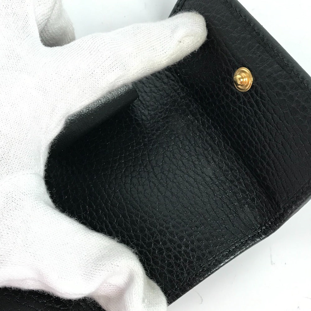 GUCCI Key case Key holder  456118 leather black key GG Marmont
