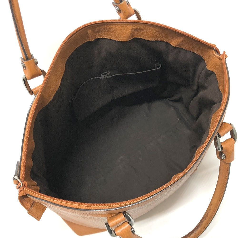 GUCCI Handbag 33955 leather Brown Interlocking G charm Women Used