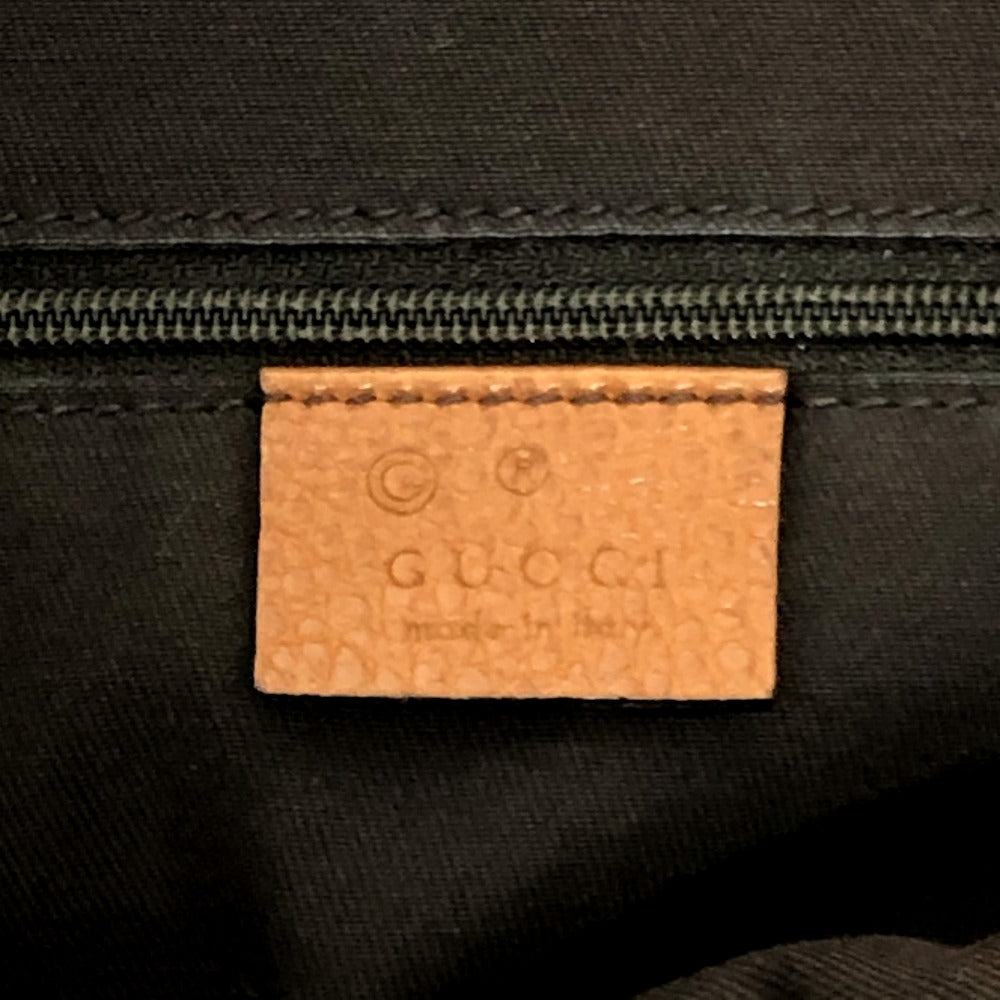 GUCCI Handbag 33955 leather Brown Interlocking G charm Women Used
