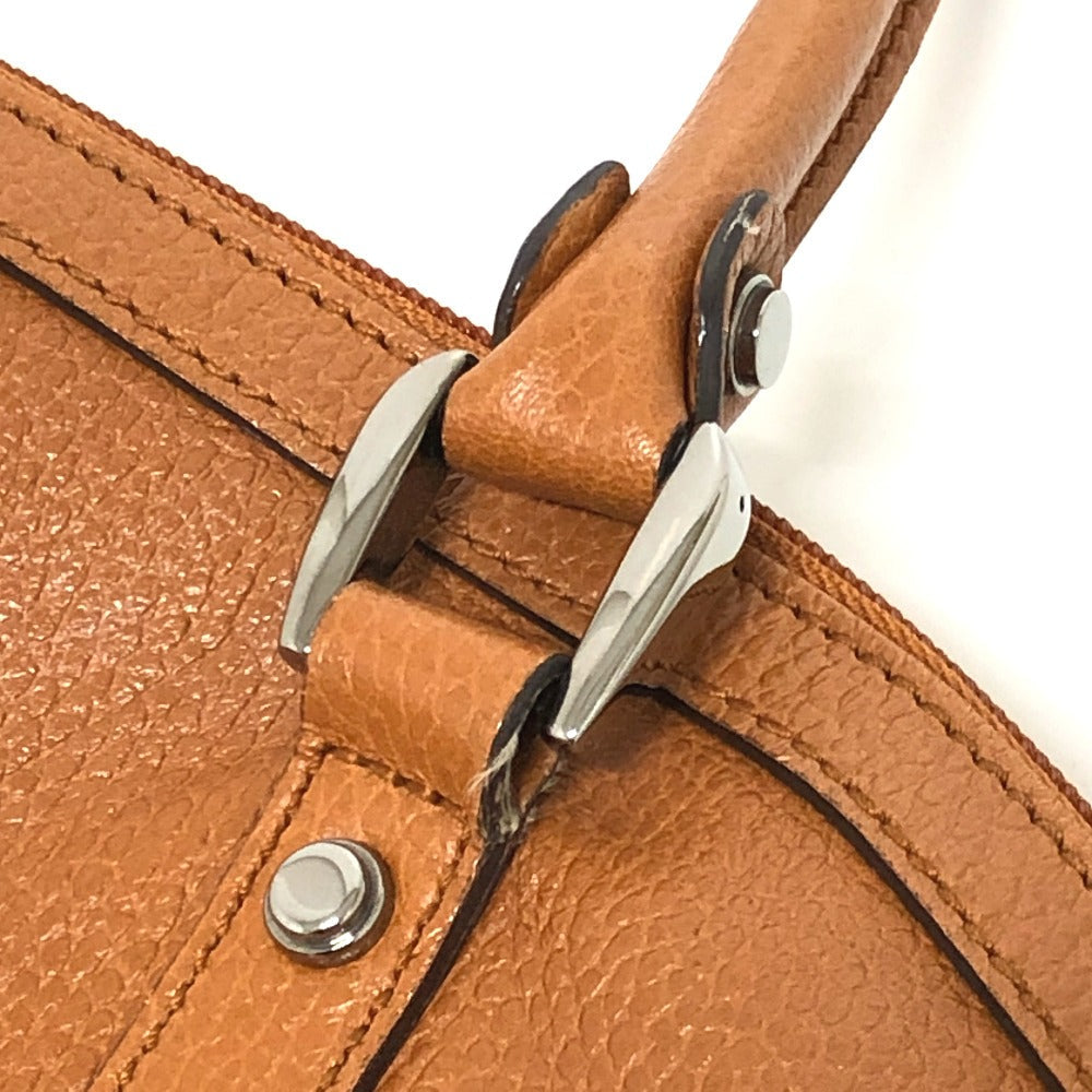 GUCCI Handbag 33955 leather Brown Interlocking G charm Women Used