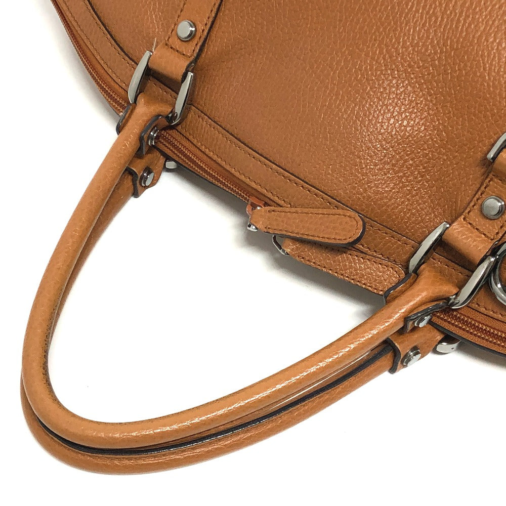 GUCCI Handbag 33955 leather Brown Interlocking G charm Women Used