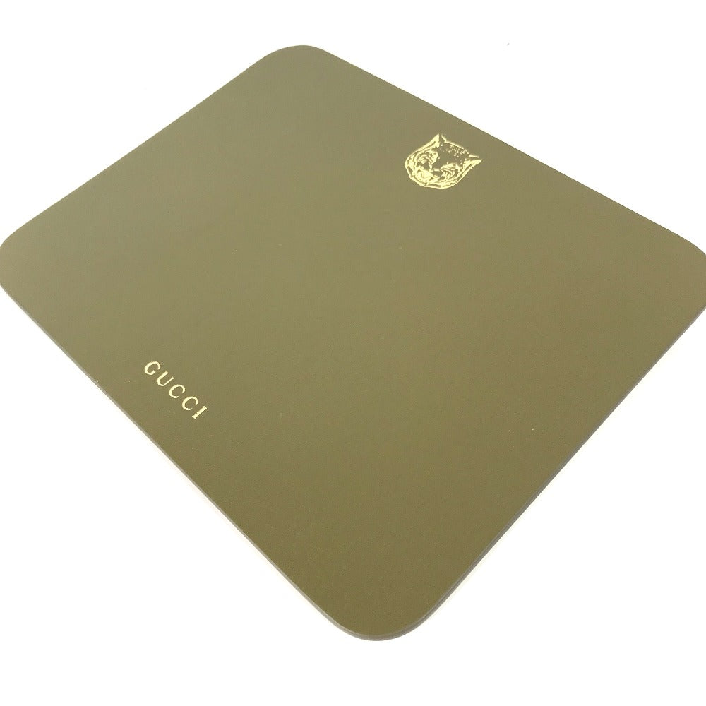 GUCCI Other miscellaneous goods leather khaki PC personal computer interior tiger mouse pad