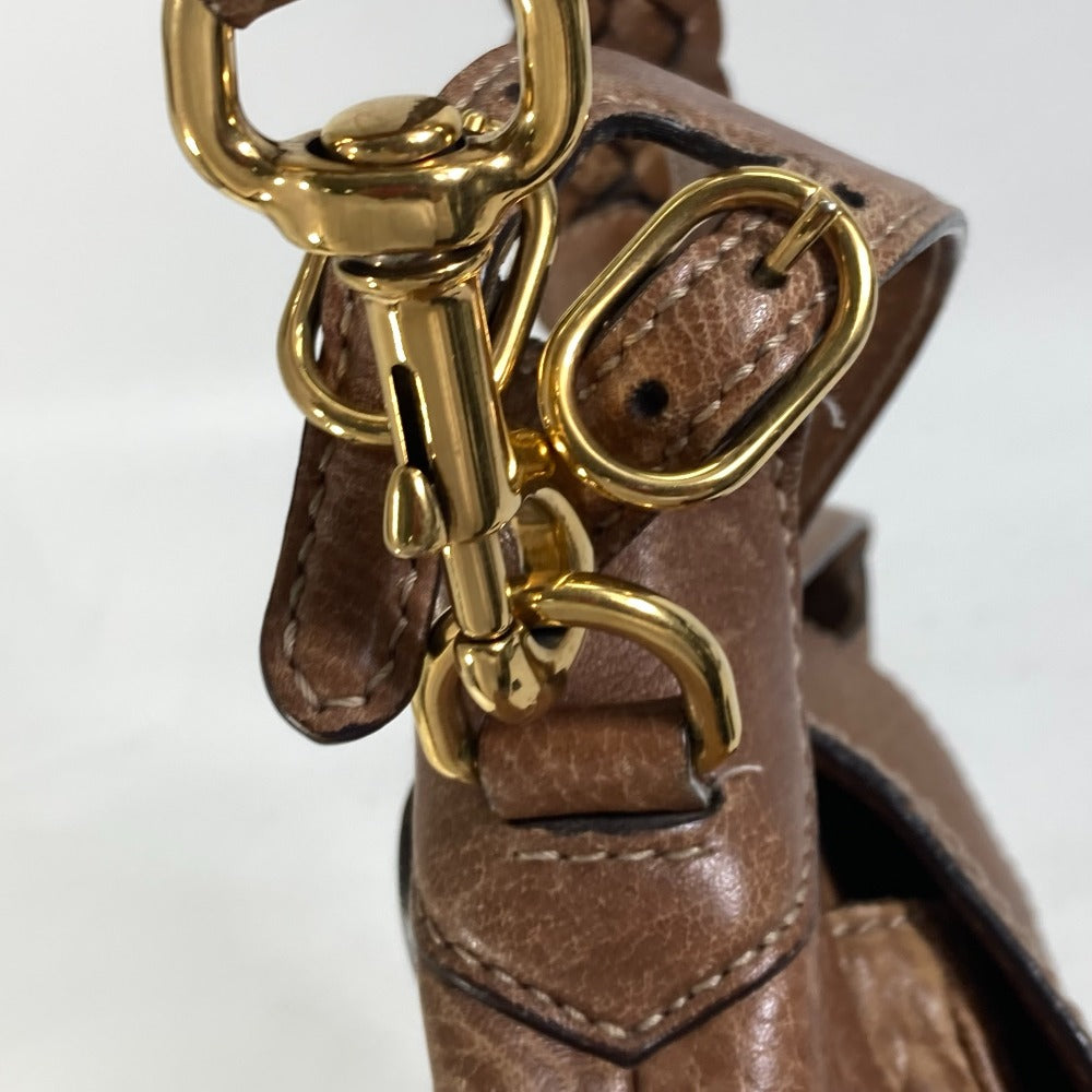 GUCCI Shoulder Bag 223955 leather Brown Crossbody Horsebit Women Used