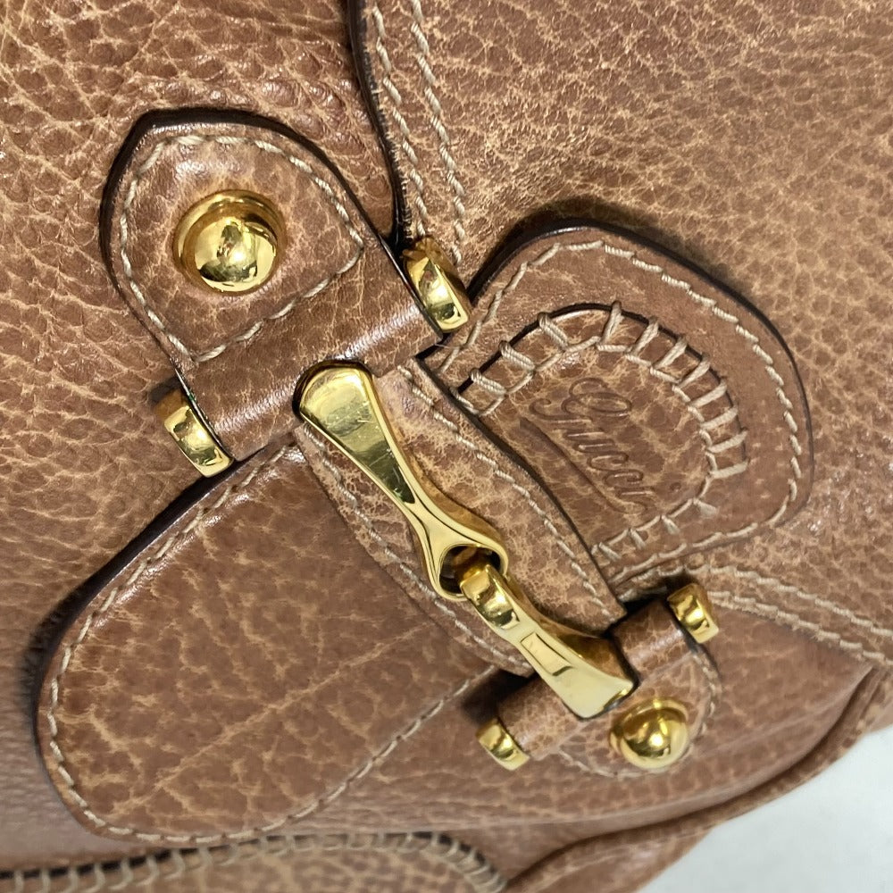 GUCCI Shoulder Bag 223955 leather Brown Crossbody Horsebit Women Used