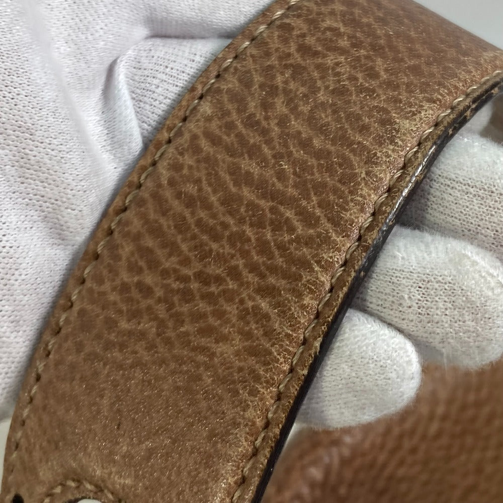 GUCCI Shoulder Bag 223955 leather Brown Crossbody Horsebit Women Used