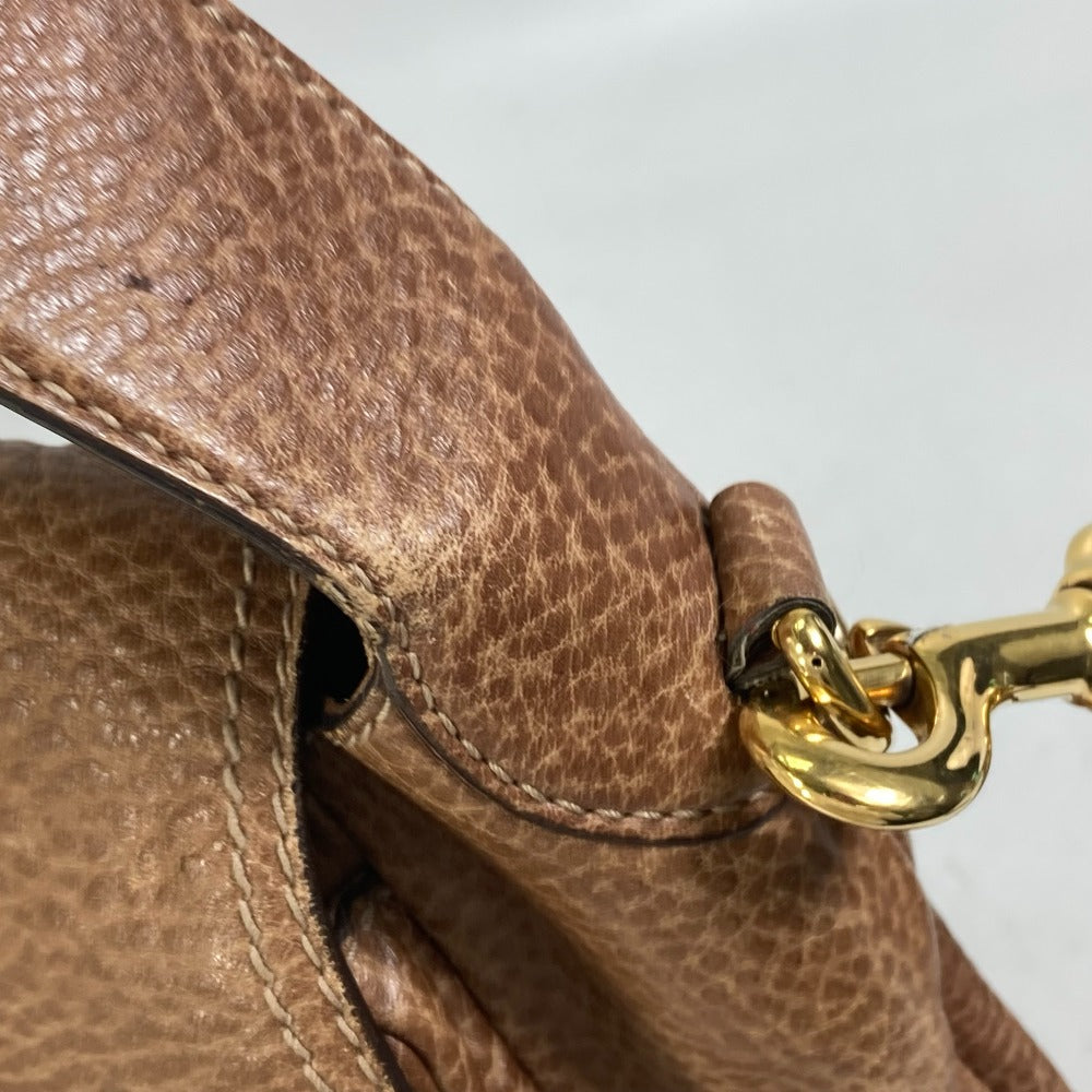 GUCCI Shoulder Bag 223955 leather Brown Crossbody Horsebit Women Used