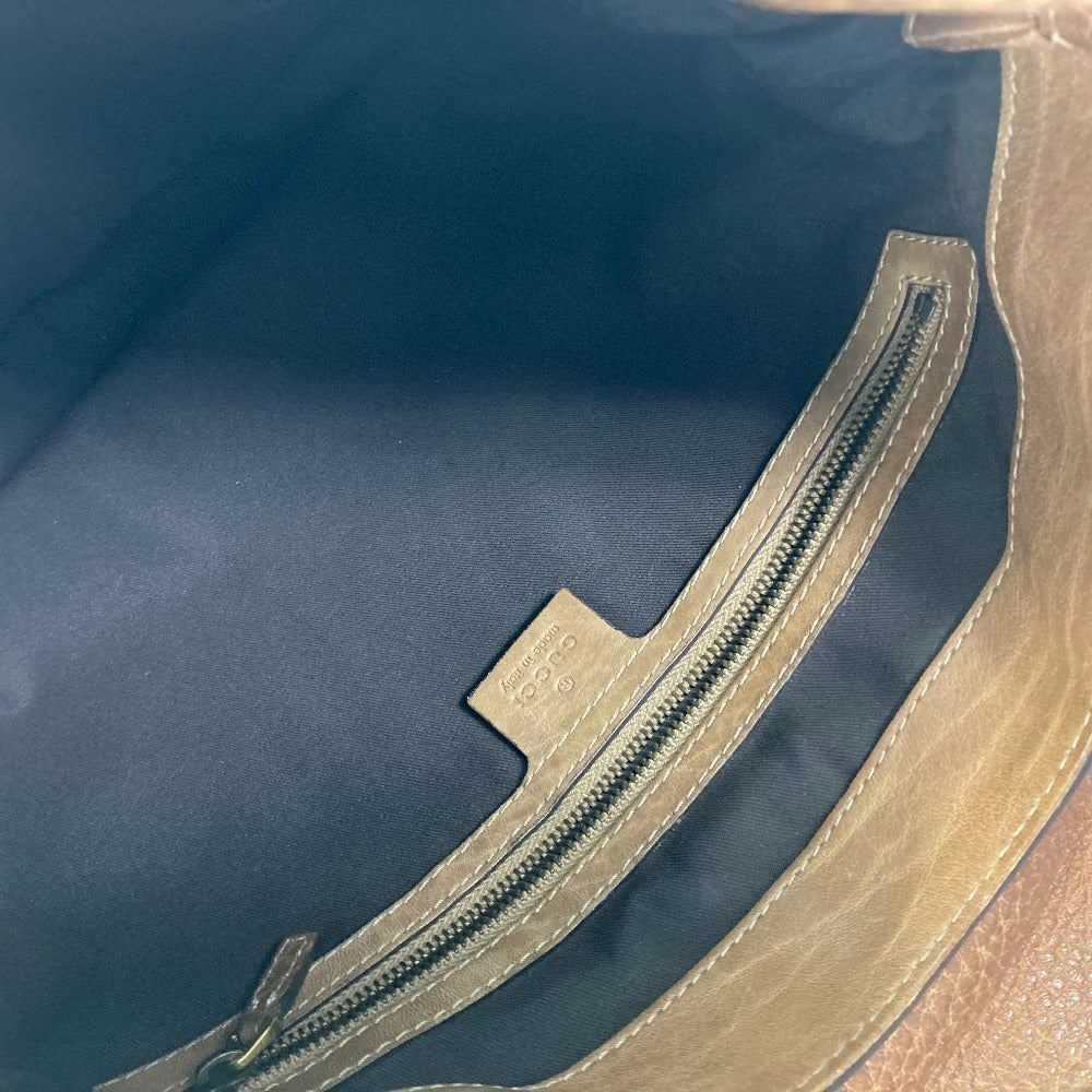 GUCCI Shoulder Bag 223955 leather Brown Crossbody Horsebit Women Used