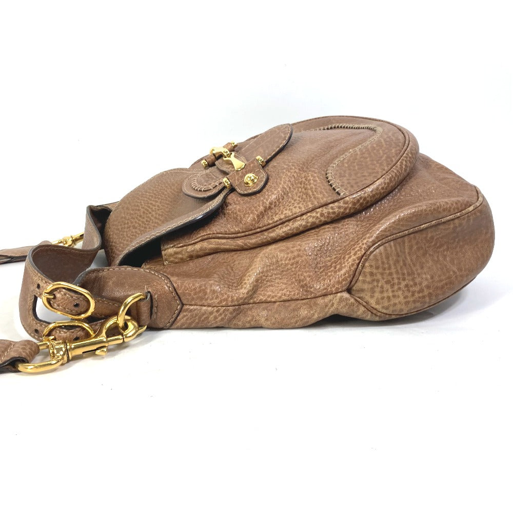 GUCCI Shoulder Bag 223955 leather Brown Crossbody Horsebit Women Used