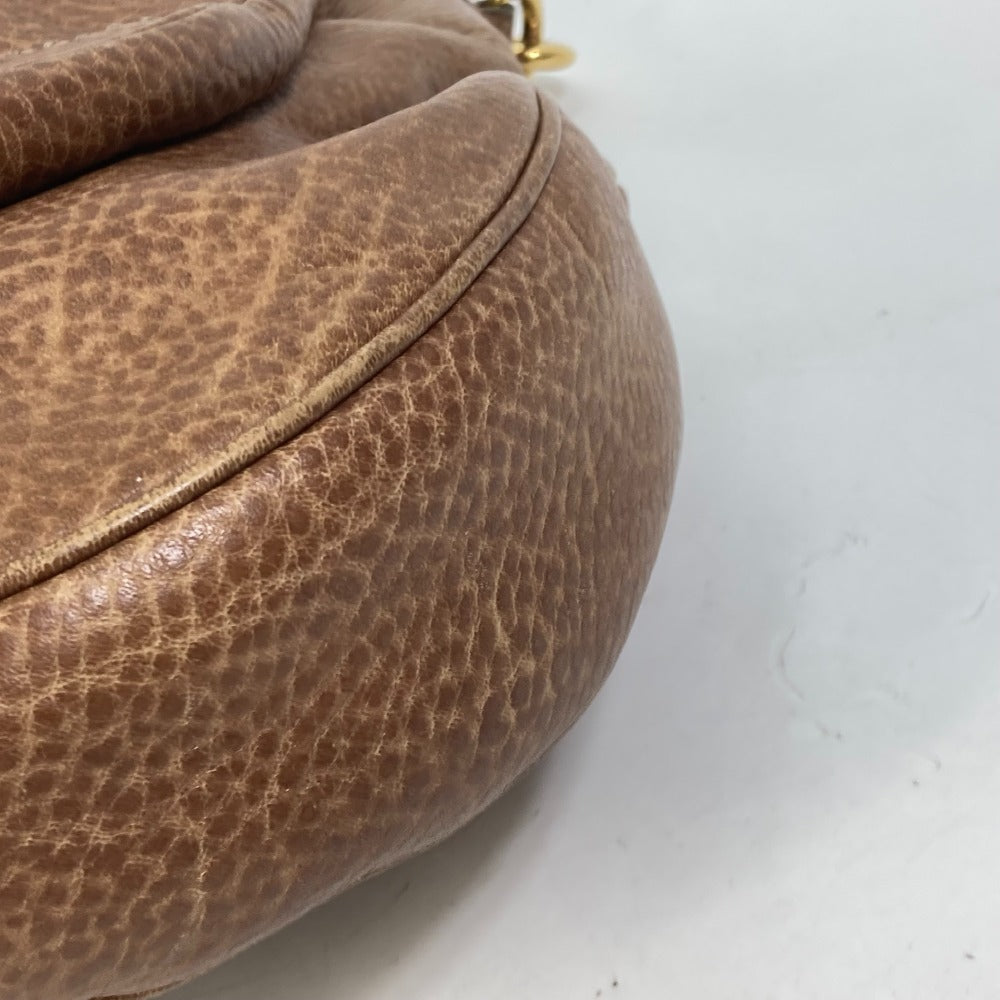 GUCCI Shoulder Bag 223955 leather Brown Crossbody Horsebit Women Used