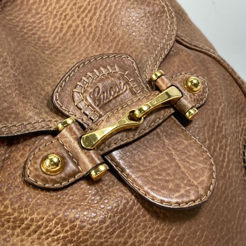 GUCCI Shoulder Bag 223955 leather Brown Crossbody Horsebit Women Used