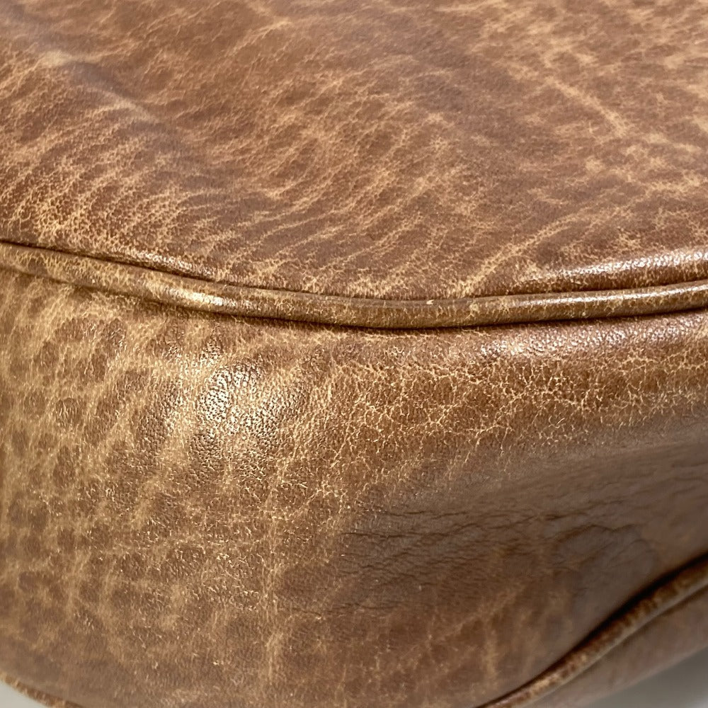 GUCCI Shoulder Bag 223955 leather Brown Crossbody Horsebit Women Used