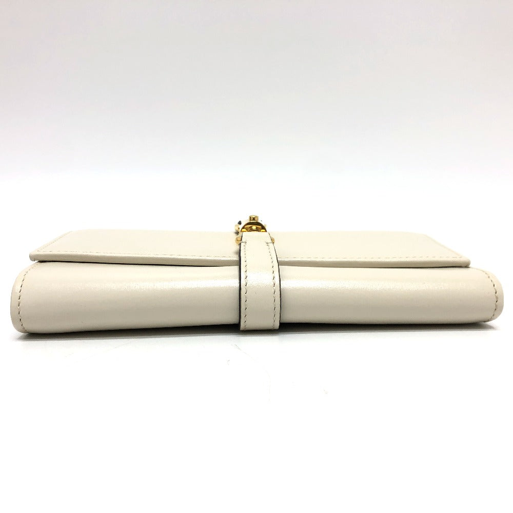 GUCCI Long Wallet Purse 652681 leather white Jackie 1961 Women Used