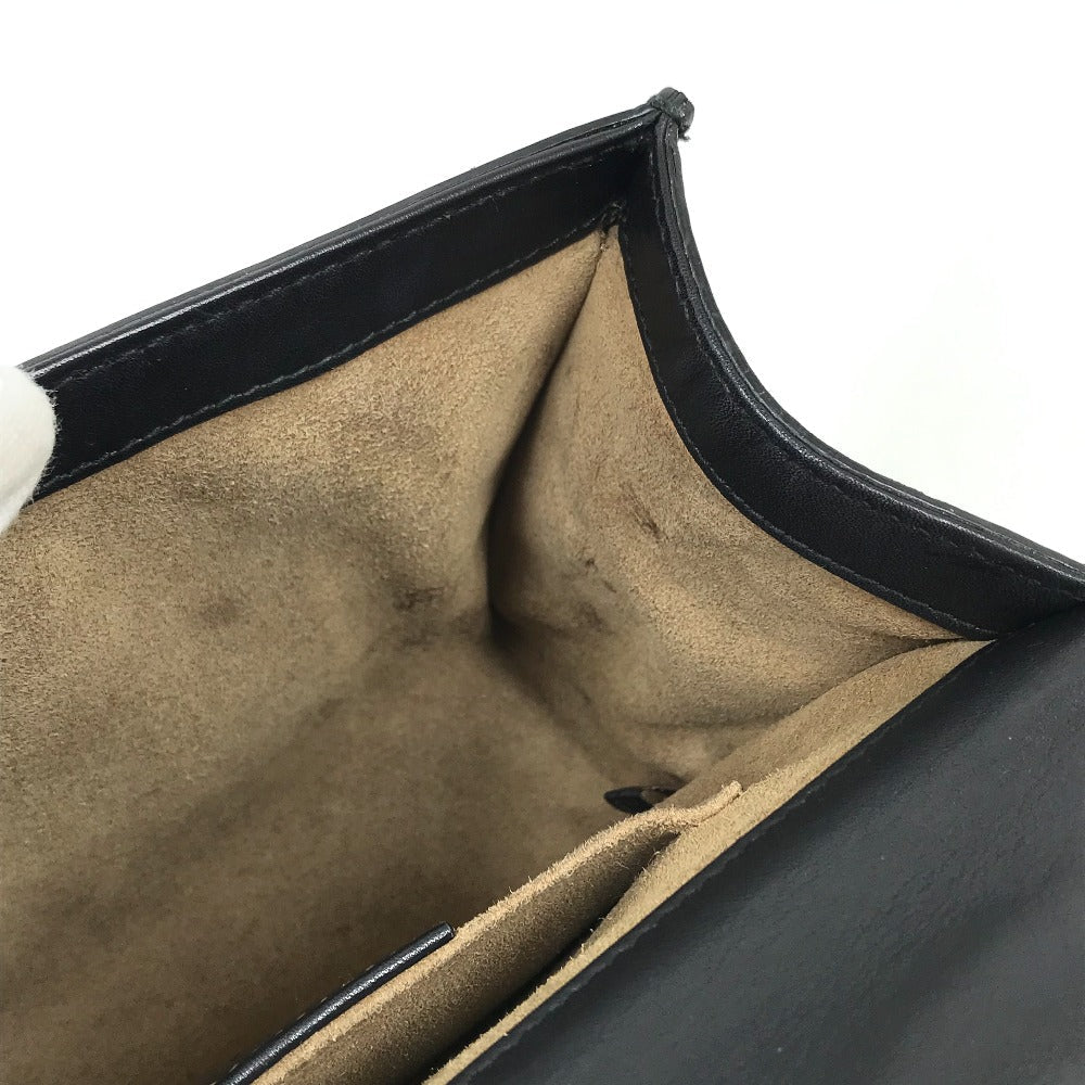 GUCCI Shoulder Bag 409487 leather black Small Padlock Chain Women Used
