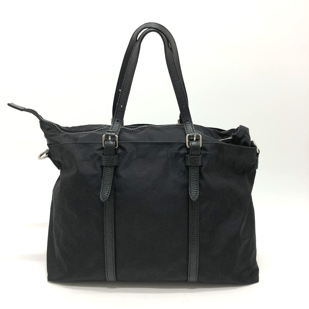 GUCCI Tote Bag 510332 Nylon / leather black GG Guccisima mens Used