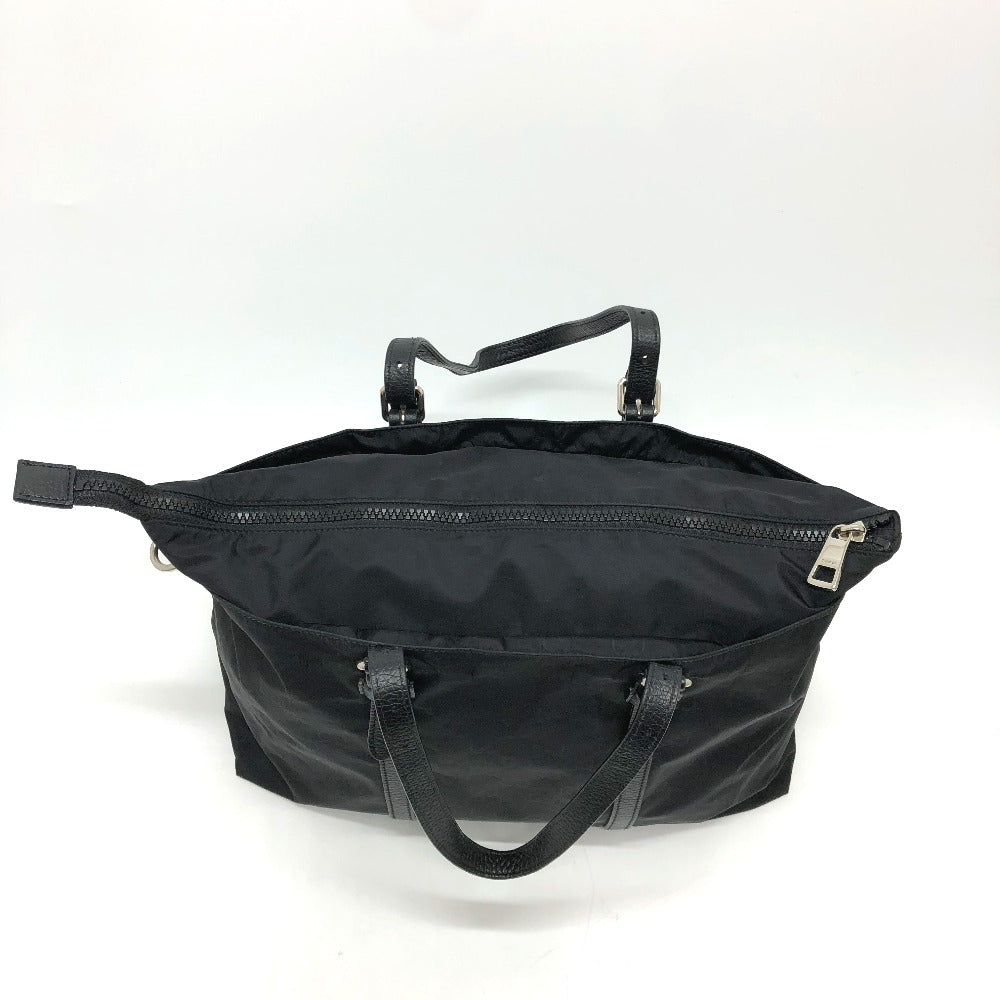 GUCCI Tote Bag 510332 Nylon / leather black GG Guccisima mens Used