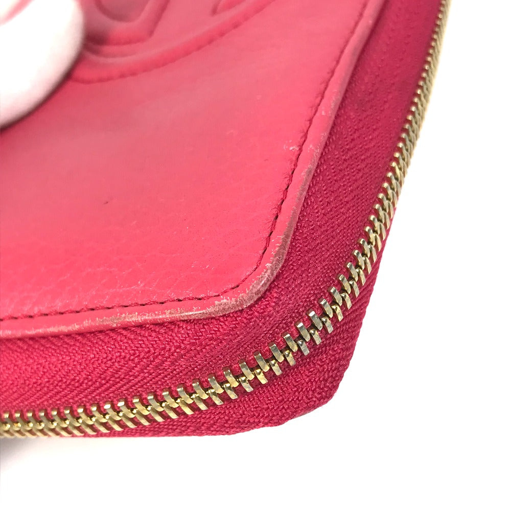 GUCCI Long Wallet Purse 308280 leather Red Interlocking G Women Used