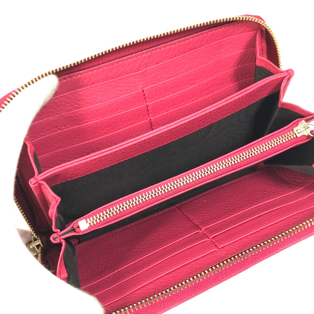 GUCCI Long Wallet Purse 308280 leather Red Interlocking G Women Used