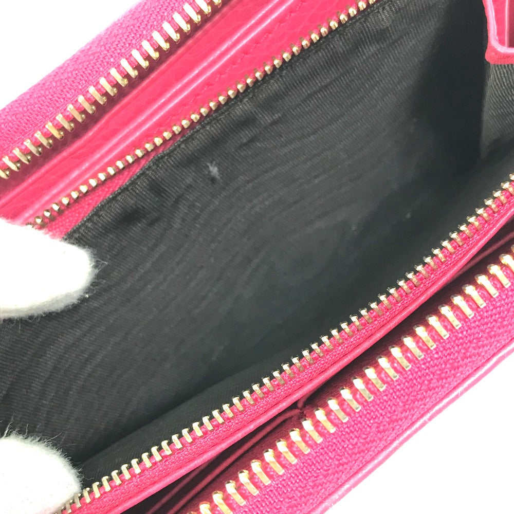 GUCCI Long Wallet Purse 308280 leather Red Interlocking G Women Used
