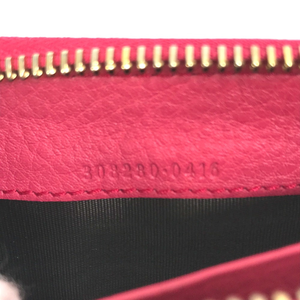 GUCCI Long Wallet Purse 308280 leather Red Interlocking G Women Used