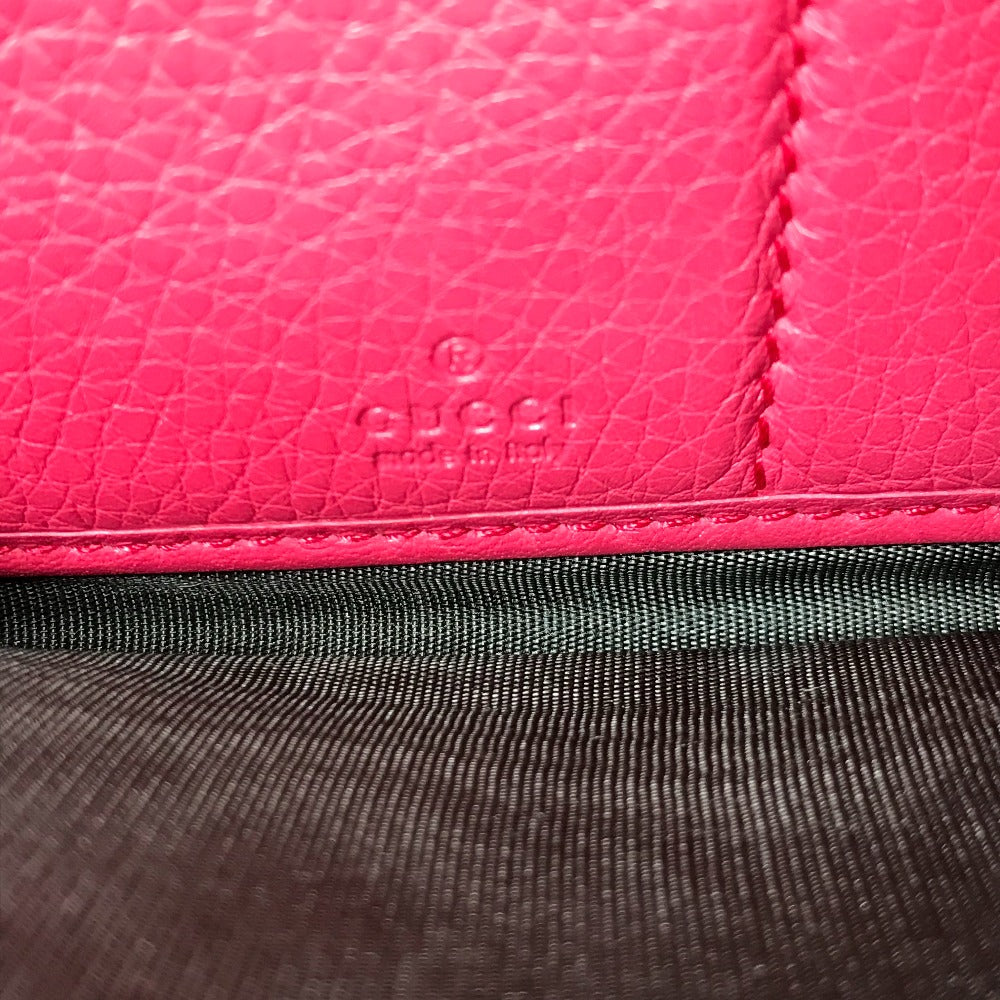 GUCCI Long Wallet Purse 308280 leather Red Interlocking G Women Used
