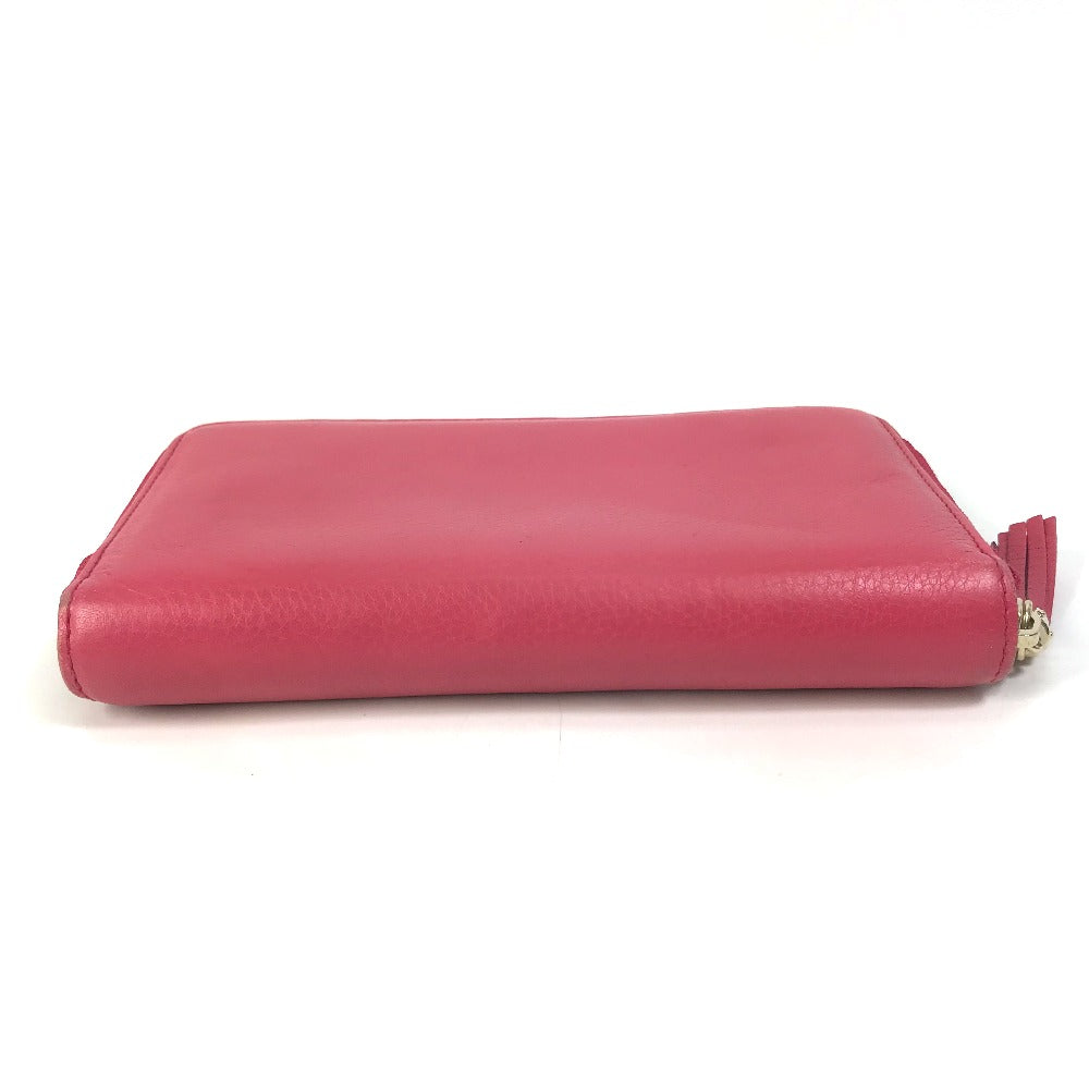 GUCCI Long Wallet Purse 308280 leather Red Interlocking G Women Used