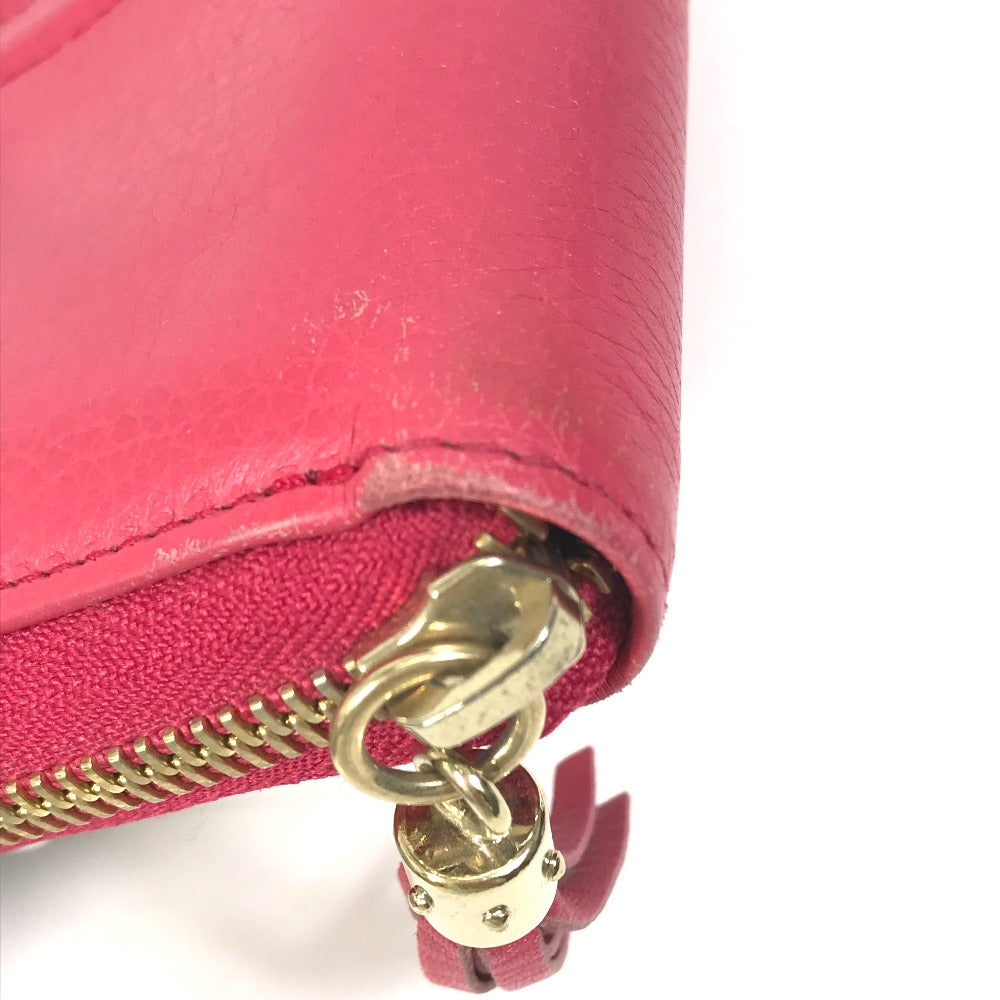 GUCCI Long Wallet Purse 308280 leather Red Interlocking G Women Used