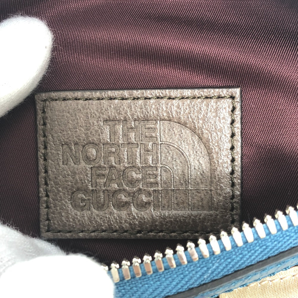 GUCCI Sling bag 650299 Nylon Brown THE NORTH FACE collaboration waist pouch Women Used
