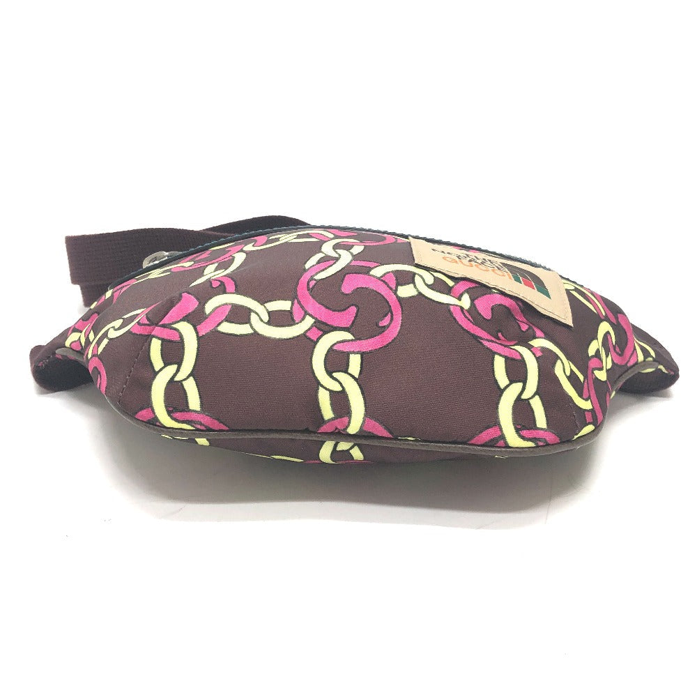 GUCCI Sling bag 650299 Nylon Brown THE NORTH FACE collaboration waist pouch Women Used