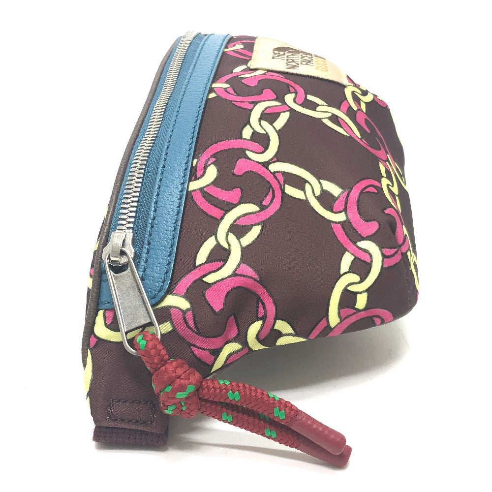 GUCCI Sling bag 650299 Nylon Brown THE NORTH FACE collaboration waist pouch Women Used