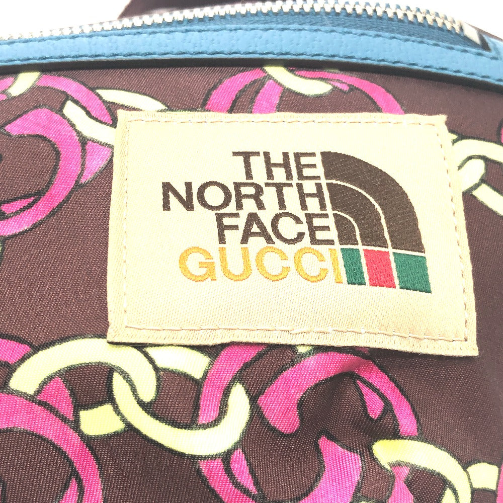 GUCCI Sling bag 650299 Nylon Brown THE NORTH FACE collaboration waist pouch Women Used