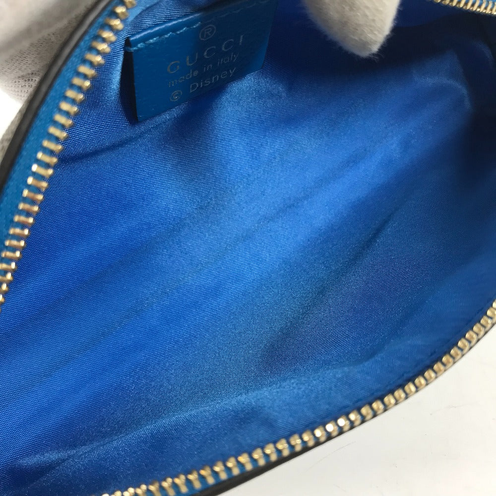 GUCCI pencil case 662129 GG Supreme canvas, leather blue Disney collaboration DISNEY Donald duck Women Used