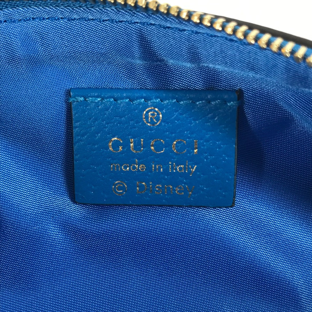 GUCCI pencil case 662129 GG Supreme canvas, leather blue Disney collaboration DISNEY Donald duck Women Used