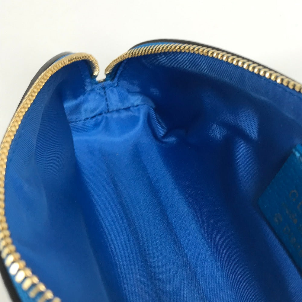 GUCCI pencil case 662129 GG Supreme canvas, leather blue Disney collaboration DISNEY Donald duck Women Used