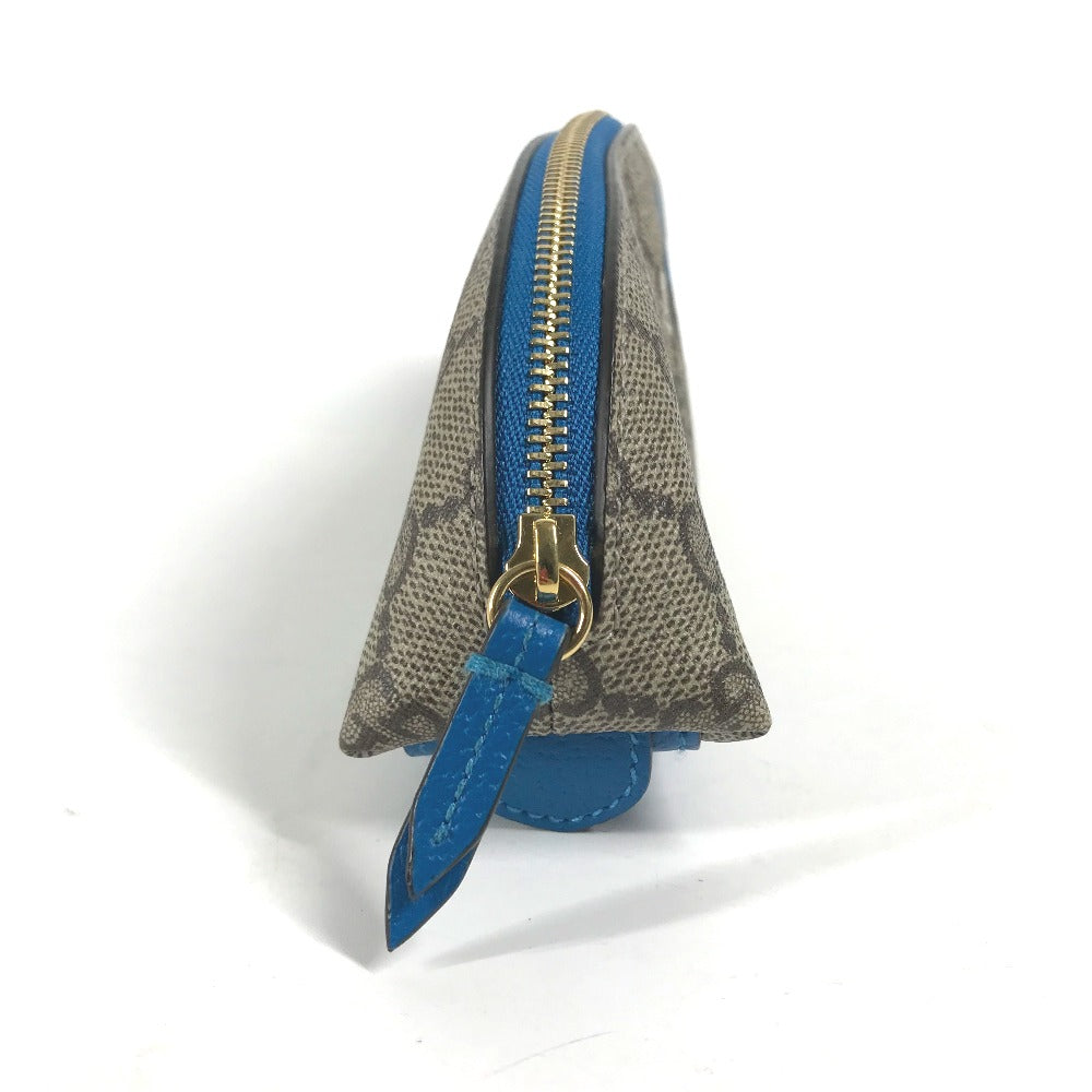 GUCCI pencil case 662129 GG Supreme canvas, leather blue Disney collaboration DISNEY Donald duck Women Used