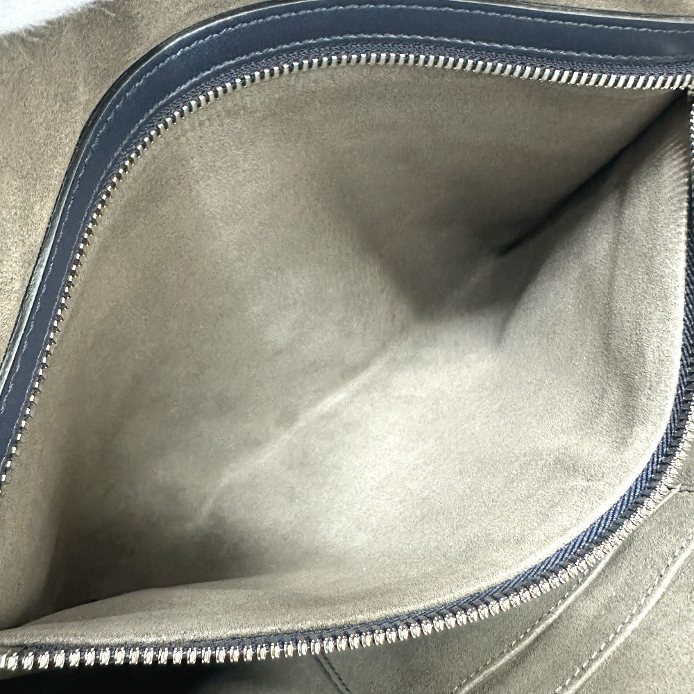 GUCCI Shoulder Bag 473882 leather Navy Guccisima GG mens Secondhand