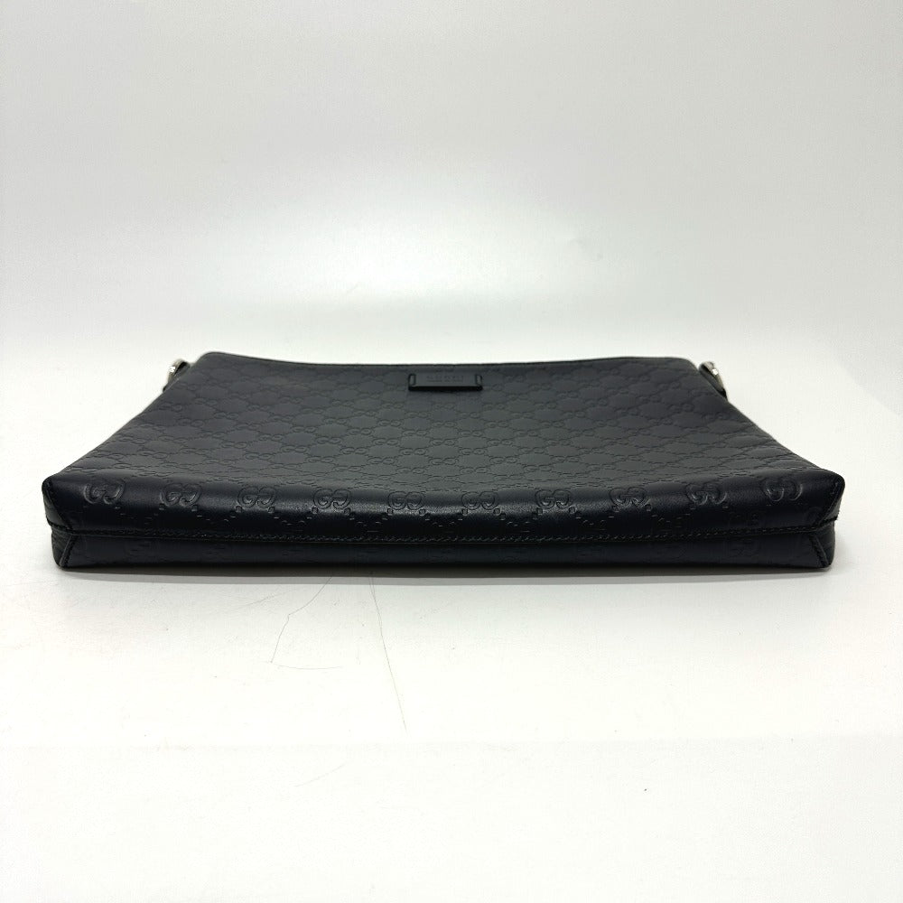 GUCCI Shoulder Bag 473882 leather Navy Guccisima GG mens Secondhand