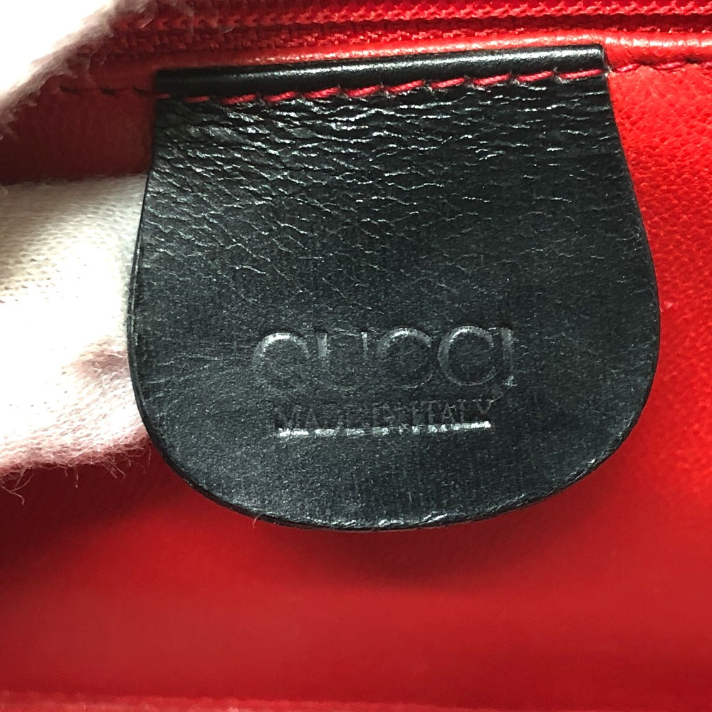 GUCCI Handbag 110 0218 leather black old gucci purse Women Used