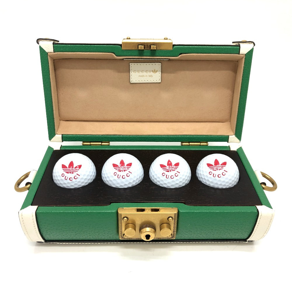 GUCCI Handbag 723801 leather green logo golf ball case Women Used