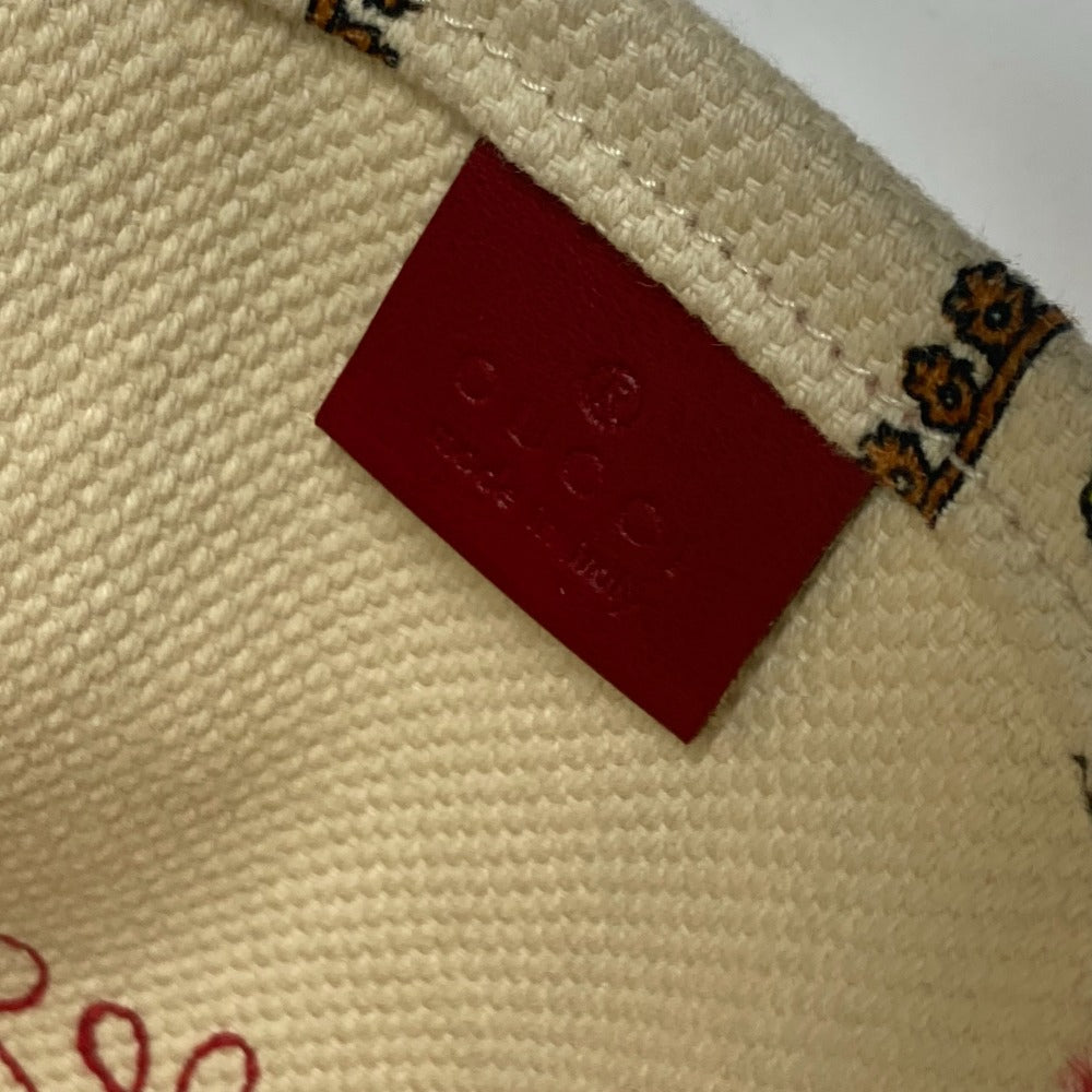 GUCCI Tote Bag canvas beige vertical GARDEN Women Used