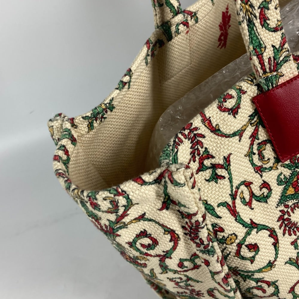 GUCCI Tote Bag canvas beige GARDEN Women Used