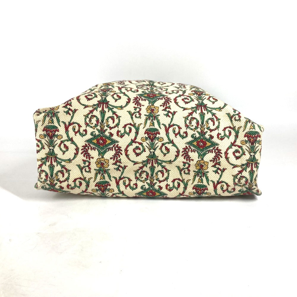 GUCCI Tote Bag canvas beige GARDEN Women Used