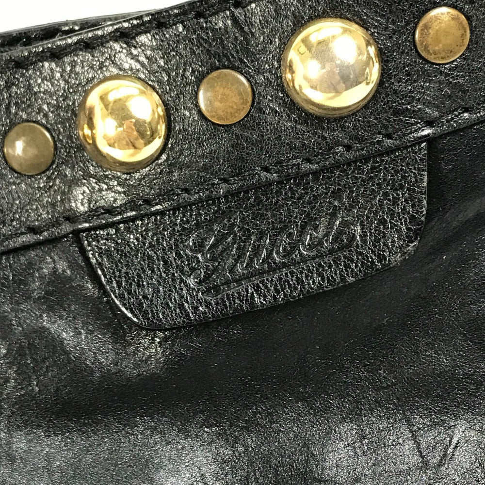 GUCCI Tote Bag 207292 leather black stud hysteria Women Used