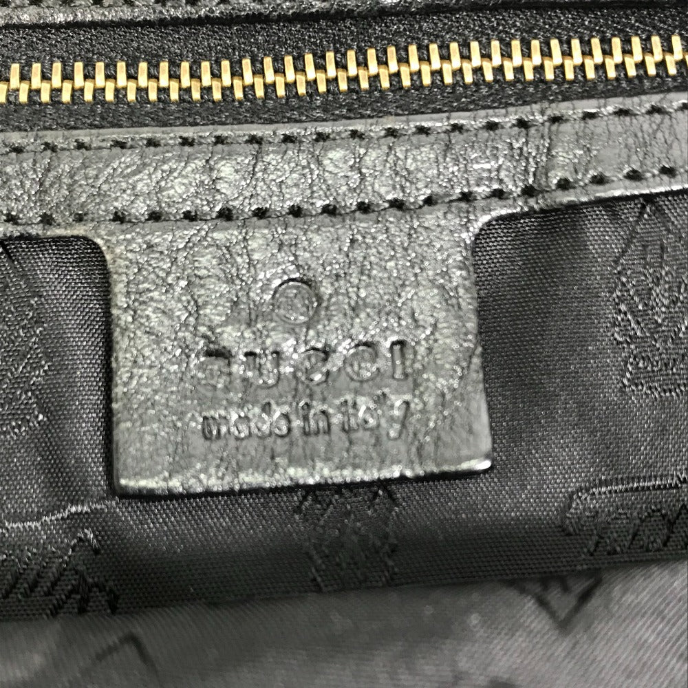GUCCI Tote Bag 207292 leather black stud hysteria Women Used