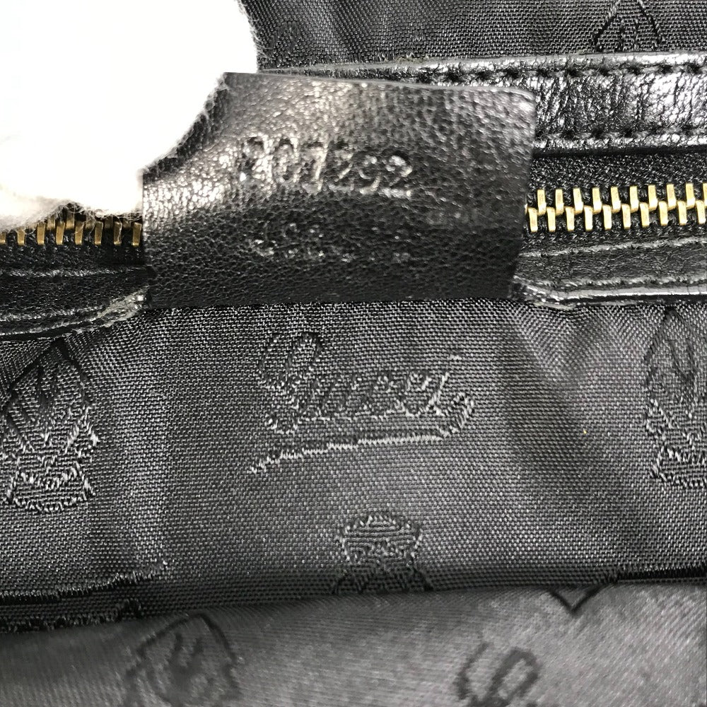 GUCCI Tote Bag 207292 leather black stud hysteria Women Used