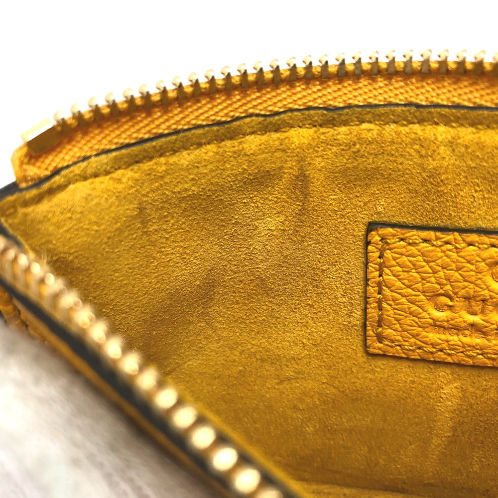 GUCCI Coin case 725550 leather yellow logo fragment case mens Used