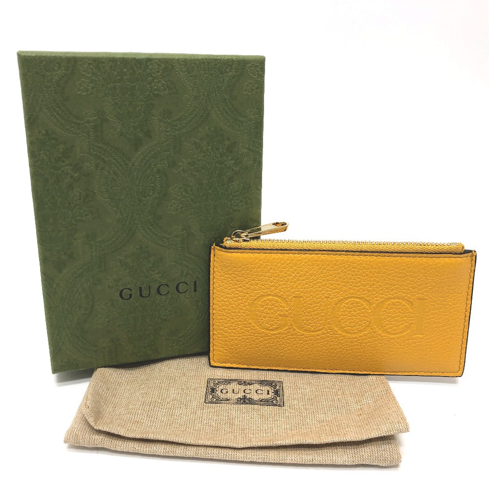GUCCI Coin case 725550 leather yellow logo fragment case mens Used