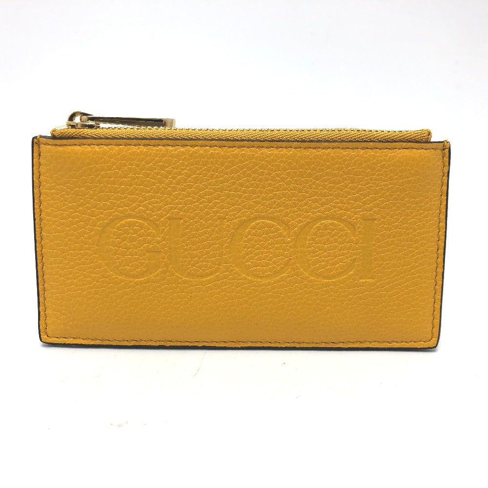 GUCCI Coin case 725550 leather yellow logo fragment case mens Used