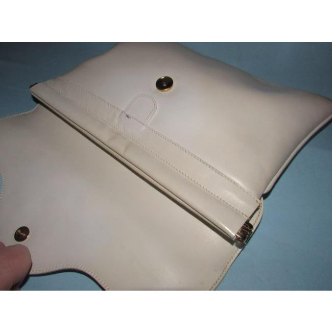 Gucci Envelope Top Stone Colored Leather Clutch
