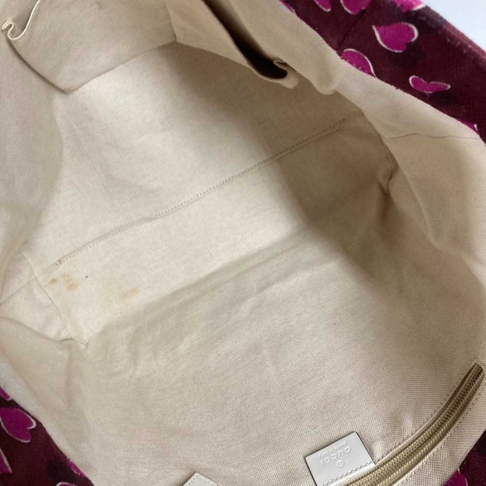 GUCCI Tote Bag 282489 Canvas / leather purple heart Women Used