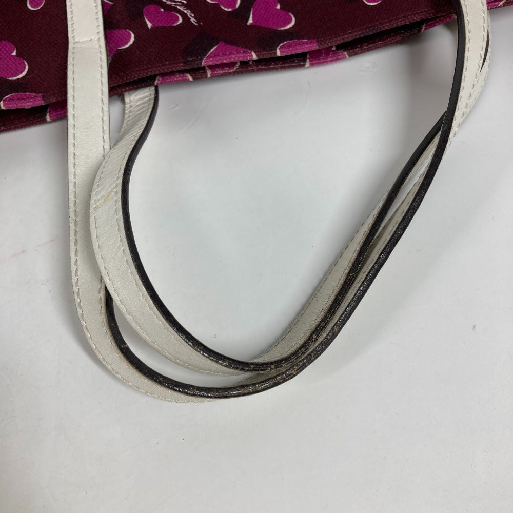 GUCCI Tote Bag 282489 Canvas / leather purple heart Women Used